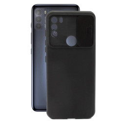 Etui SILICONE LENS na telefon motorola moto g50 4G czarne