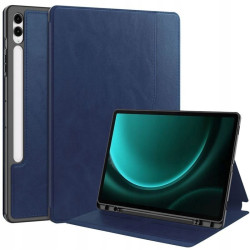 ETUI LEATHER CASE PEN na tablet Samsung Galaxy Tab S9+ / Tab S9 FE+ 12.4 cali granatowe z miejscem na rysik