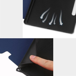 ETUI LEATHER CASE PEN na tablet Samsung Galaxy Tab S9+ / Tab S9 FE+ 12.4 cali granatowe z miejscem na rysik