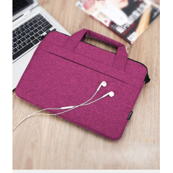 Torba do laptopa 14 - 15,6 cali z paskiem na ramię różowa