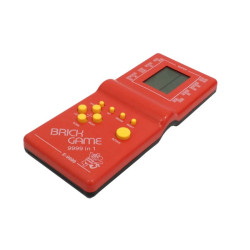 Konsola retro przenośna z 12 grami Tetris - mini elektroniczna zabawa dla dzieci czerwona