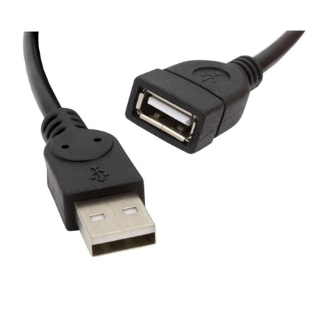 Przedłużacz kabla USB-A 2.0 męski-żeński 2m - czarny przewód przedłużający port USB