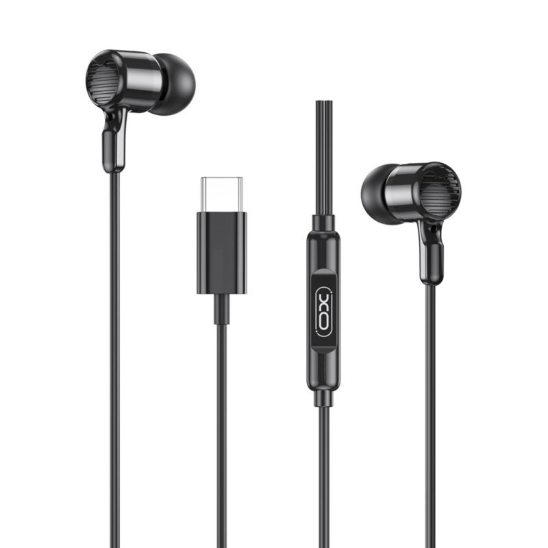 Słuchawki USB-C DAC z mikrofonem - czarne EP81