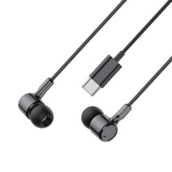 Słuchawki USB-C DAC z mikrofonem - czarne EP81