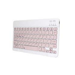 Klawiatura bluetooth UNIWERSALNA do tabletu biało-różowa