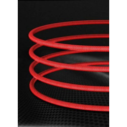 Kabel USB A USB-A - Micro USB microUSB 1m czerwony przewód wspierający szybkie ładowanie - nylon HQ