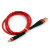 Kabel USB A USB-A - Micro USB microUSB 1m czerwony przewód wspierający szybkie ładowanie - nylon HQ