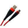 Kabel USB A USB-A - Micro USB microUSB 1m czerwony przewód wspierający szybkie ładowanie - nylon HQ