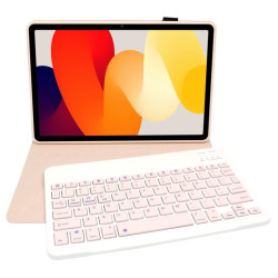 Etui z klawiaturą bluetooth na tablet Xiaomi Redmi Pad SE 11" cali różowe
