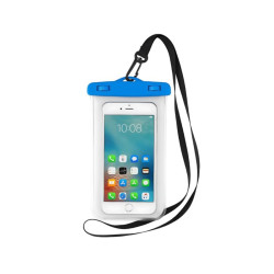 Pokrowiec / etui uniwersalny wodoszczelny wodoodporne na telefon błękitne