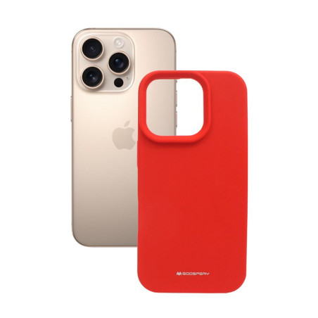 Etui Mercury SILICONE na telefon Apple iPhone 16 Pro A3293 czerwone