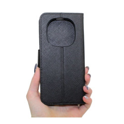 Etui Fancy Diary na telefon Xiaomi Redmi Note 14 Pro 5G 24090RA29G / 14 Pro+ 5G 24115RA8EG / POCO X7 5G czarne