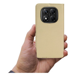 Etui Smart Magnet na telefon Xiaomi Redmi Note 14 Pro 5G 24090RA29G / 14 Pro+ 5G 24115RA8EG / POCO X7 5G złote
