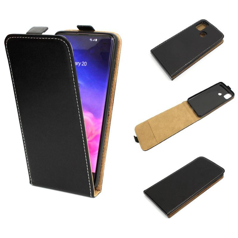 Etui pionowe z klapką SLIM FLEX na telefon Samsung Galaxy M21 M215 / M30s M307 czarne HQ