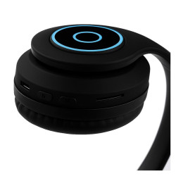 Słuchawki Bluetooth z kocimi uszami świecące czarne