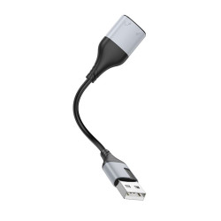 Adapter przejściówka audio 2 x jack 3,5mm na USB A USB-A Borofone BV19 15cm czarny