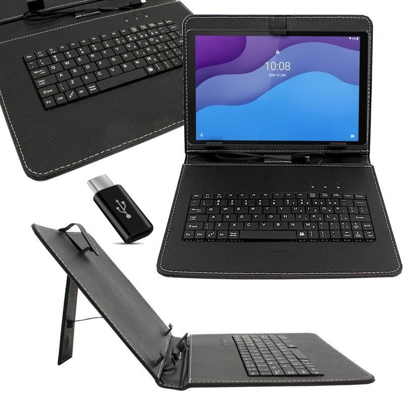 Etui z klawiaturą micro przewodową na tablet 7" cali czarne