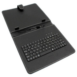 Etui z klawiaturą micro przewodową na tablet 7" cali czarne