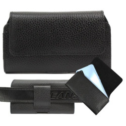 Etui Kabura skórzana CRAZY 3D na telefon LG G8x V50s Samsung Galaxy Z Fold 7 / 6 / 5 / 4 / 3 / 2 czarny groszek