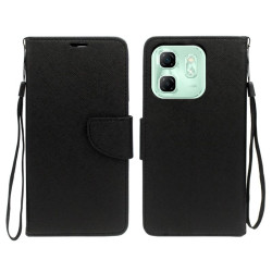 Etui Fancy Diary na telefon Infinix Hot 50i 4G X6531 / Smart 9 4G X6532 / Smart 9 HD 4G X6532C czarne