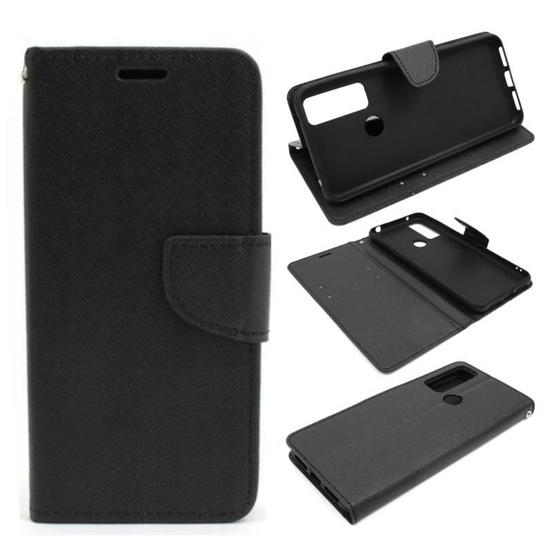 Etui Fancy Diary na telefon TCL 20 SE T761 czarne