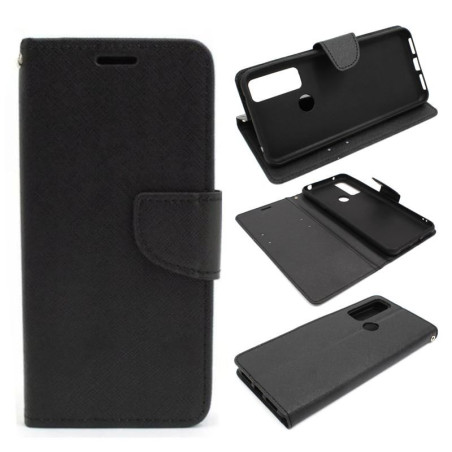 Etui Fancy Diary na telefon TCL 20 SE T761 czarne