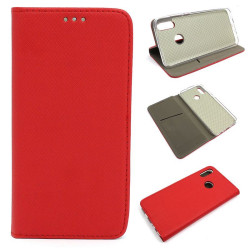Etui Smart Magnet na telefon Huawei P Smart 2019 POT-LX1 czerwony