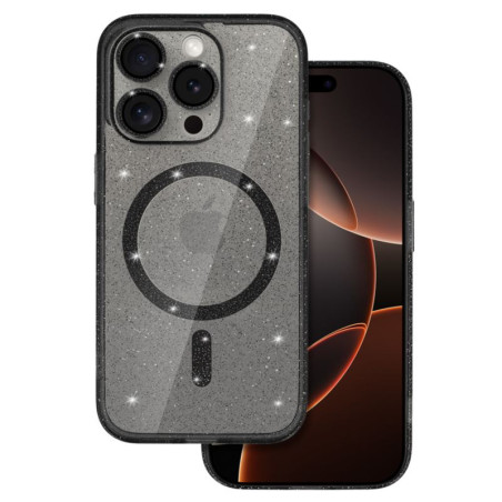 Etui MagSafe Glitter na telefon Apple iPhone 16 Pro A3293 czarne