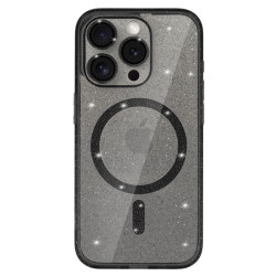 Etui MagSafe Glitter na telefon Apple iPhone 16 Pro A3293 czarne