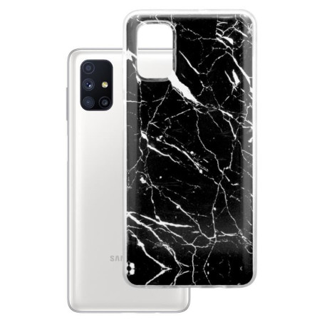 Etui Jelly Marmur Case na telefon Samsung Galaxy M51 M515 czarne