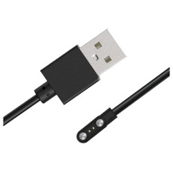 Ładowarka / kabel do ładowania smartwatch 2 PIN 3,5mm czarny przewód