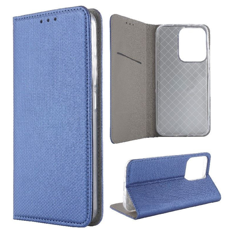 Etui Smart Magnet na telefon OPPO Reno 13 5G CPH2689 / 14 5G CPH2737 / 14F 5G CPH2743 / 14FS 5G CPH2743 granatowe