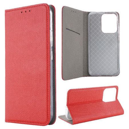 Etui Smart Magnet na telefon OPPO Reno 14 Pro 5G CPH2739 czerwone