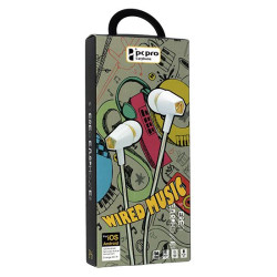 Słuchawki douszne audio jack 3,5mm HQ P6 biało-złote