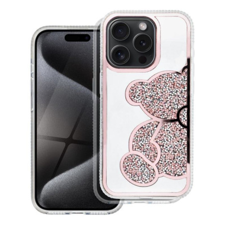 Etui TEDDY BEAR na telefon Apple iPhone 15 Pro A3102 damskie dziewczęce na prezent urodziny święta różowe