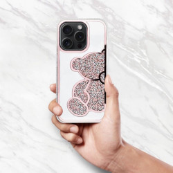 Etui TEDDY BEAR na telefon Apple iPhone 15 Pro A3102 damskie dziewczęce na prezent urodziny święta różowe