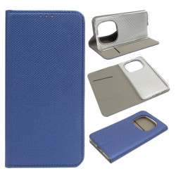 Etui Smart Magnet na telefon Xiaomi Redmi Note 14 Pro 5G 24090RA29G 14 Pro Plus Pro+ 5G 24115RA8EG POCO X7 5G granatowe