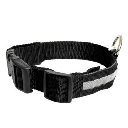 Obroża LED czarna S 34-42cm - widoczność po zmroku