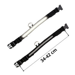 Obroża LED czarna S 34-42cm - widoczność po zmroku