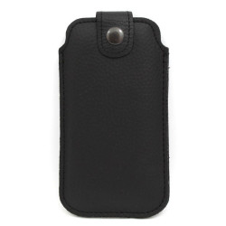 Etui Kieszonka ECO 10 na telefon Apple iPhone 5 5S SE / Maxcom MM142 MM428 czarne z zapięciem