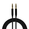 Kabel audio AUX adapter mini jack 3.5mm męski na 3.5mm 1 metr oplot nylonowy