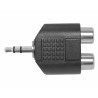 Adapter audio jack 3.5mm na 2 x RCA cinch przejściówka AUX AD12