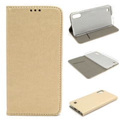Etui Smart Magnet na telefon Samsung Galaxy A10 A105 złote