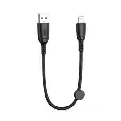 Kabel USB - LIGHTNING / iPhone 25cm krótki przewód do powerbanka 6A NB247 czarny