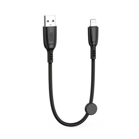 Kabel USB - LIGHTNING / iPhone 25cm krótki przewód do powerbanka 6A NB247 czarny
