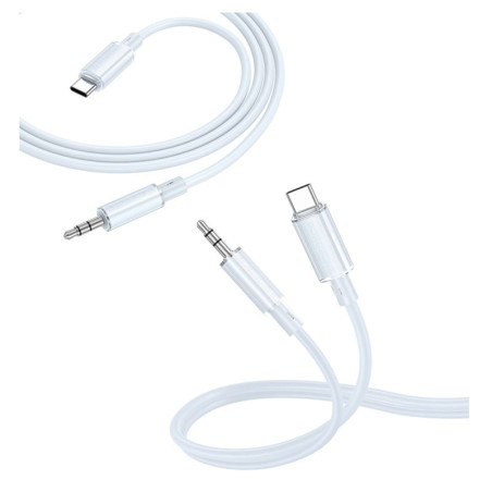 Kabel USB-C jack 3.5mm niebieski - adapter audio DAC
