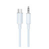 Kabel USB-C jack 3.5mm niebieski - adapter audio DAC