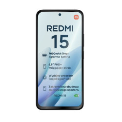 9H SZKŁO hartowane na telefon Xiaomi Redmi 15 4G 25062RN2DE 25062RN2DY / Redmi 15 5G 25057RN09E FULL 6D CF