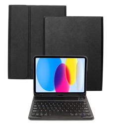 Etui z klawiaturą bluetooth na tablet Apple iPad 10 gen 2022 A2696 A2757 / iPad 11 gen 2025 A16 A3354 A3355 czarne