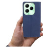 Etui Smart Magnet na telefon Infinix HOT 40 Pro 4G LTE X6837 / Tecno Spark 20 Pro KJ6 granatowe
